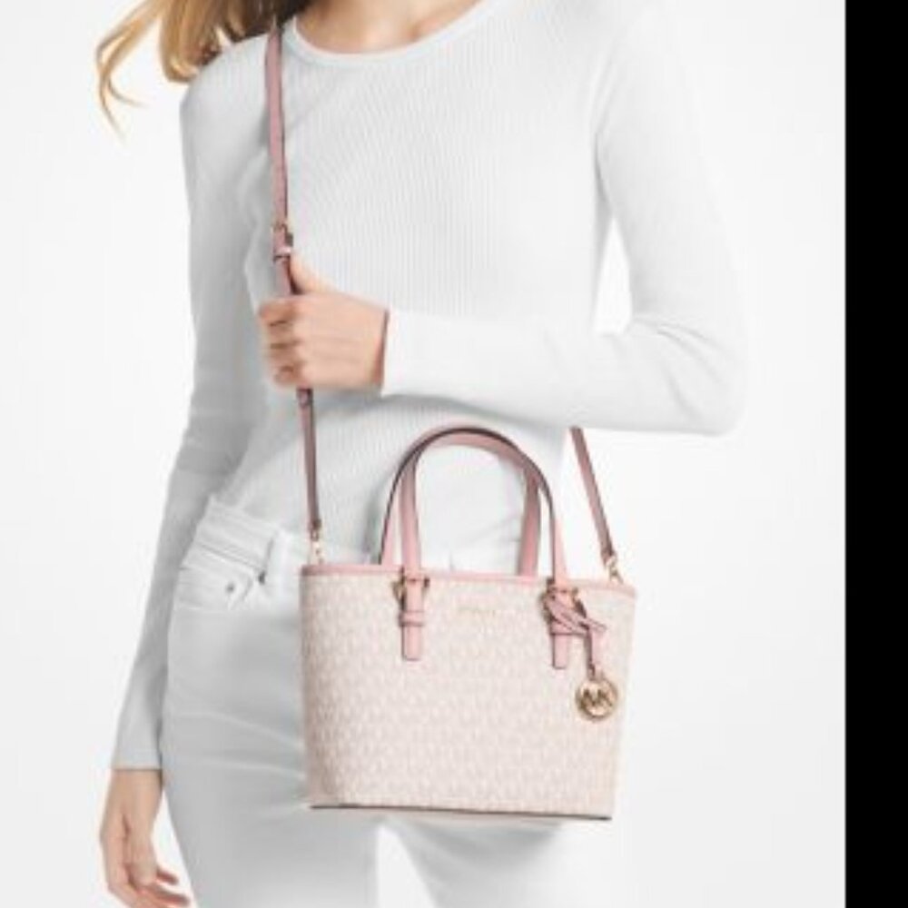 NWOT Michael Kors Jet Set Travel Extra-Small Logo Top-Zip Tote Bag - Picture 14 of 14